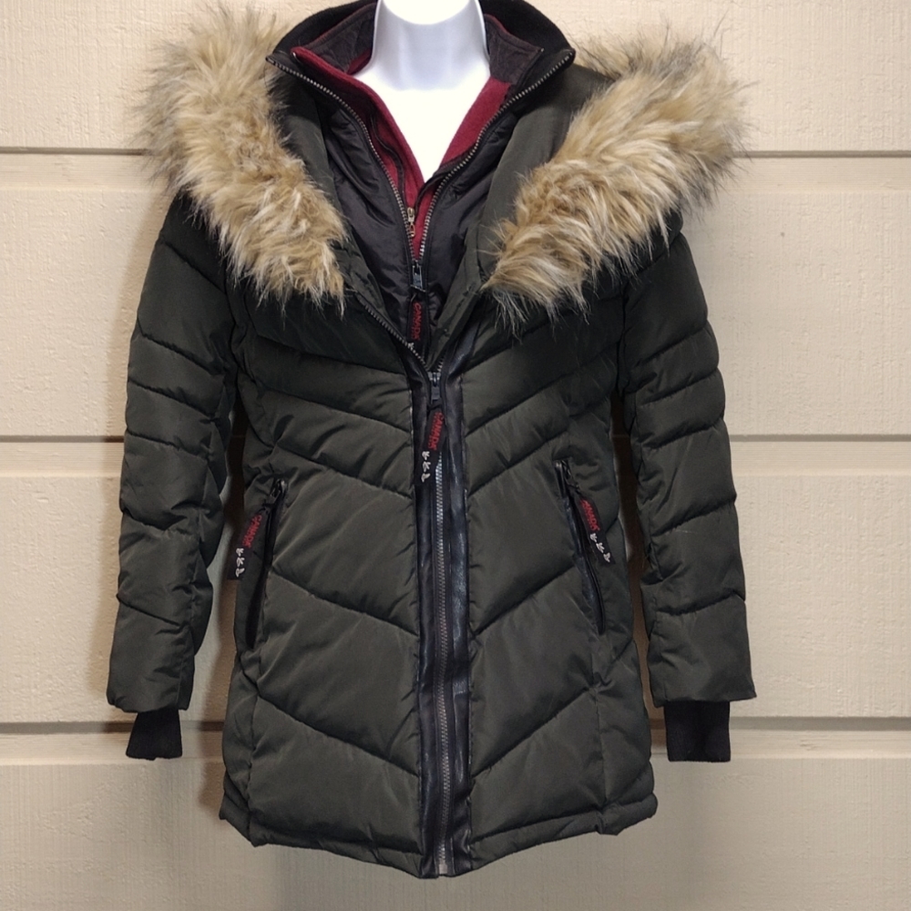 Canada Weather Gear Hooded Puffer Parka S/C